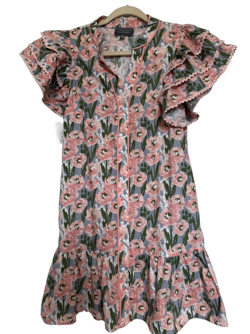 Dress UP Smocked Floral Ruffle Dress - Pink Floral